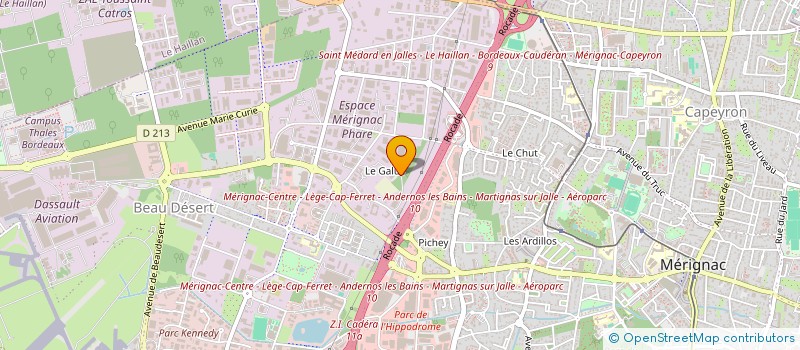 localisation de l'entreprise POOL & PLAY à MERIGNAC