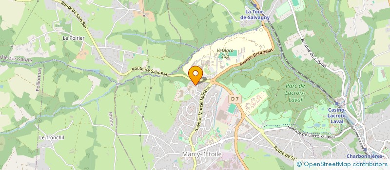 localisation de l'entreprise POOL'REV CONCEPT  MARCY-L'ETOILE