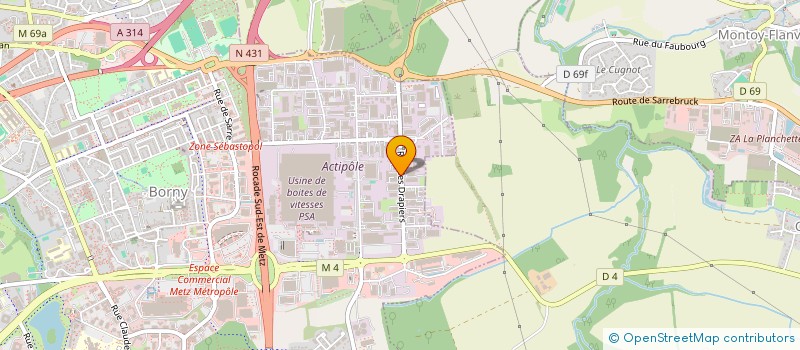 localisation de l'entreprise POOL SERVICES METZ  METZ