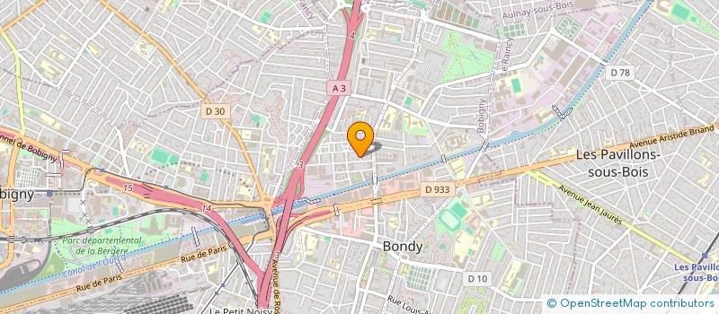 localisation de l'entreprise POP BATIMENT  BONDY