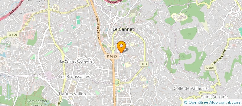 localisation de l'entreprise POP COM à LE CANNET