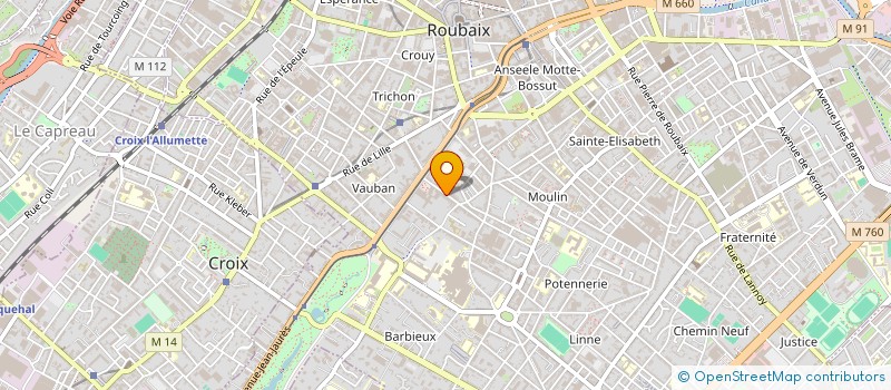 localisation de l'entreprise POP CORN à ROUBAIX