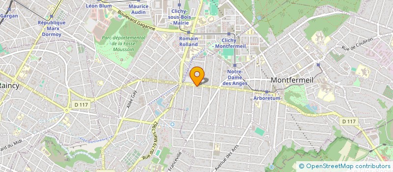 localisation de l'entreprise POP ENTREPRISE GENERALE DE BATIMENT à MONTFERMEIL