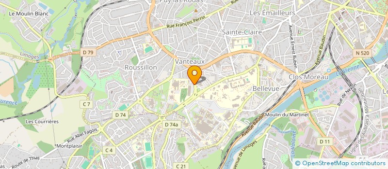 localisation de l'entreprise POP GANG à LIMOGES