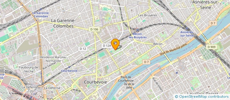 localisation de l'entreprise POP LIFE PLV à COURBEVOIE