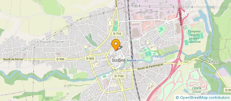 localisation de l'entreprise POPCORP à ISSOIRE