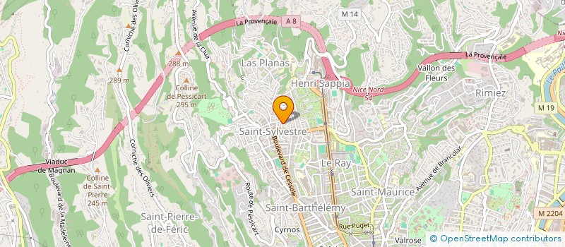 localisation de l'entreprise POPHARP à NICE