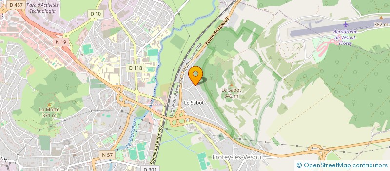 localisation de l'entreprise POPIE  FROTEY-LES-VESOUL