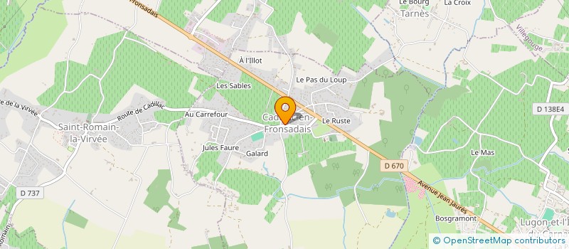 localisation de l'entreprise POPINA  CADILLAC-EN-FRONSADAIS