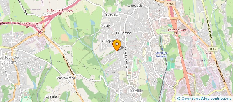 localisation de l'entreprise POPOTEAM  DARDILLY