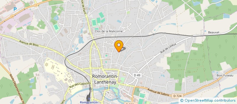 localisation de l'entreprise POPP SANTE  ROMORANTIN-LANTHENAY