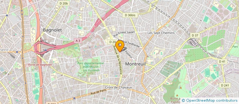 localisation de l'entreprise POPUL'ART à MONTREUIL