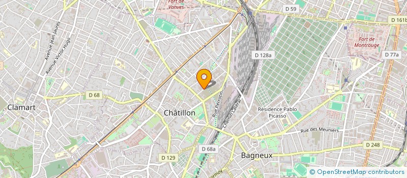 localisation de l'entreprise POPULAIRE PROD.  CHATILLON