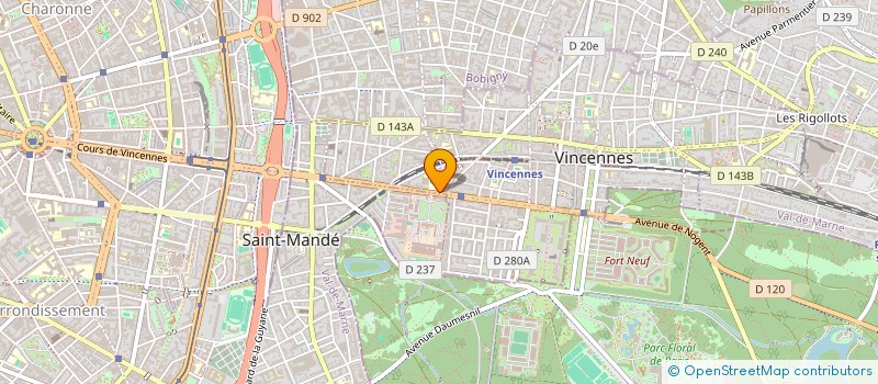 localisation de l'entreprise PORAT à VINCENNES