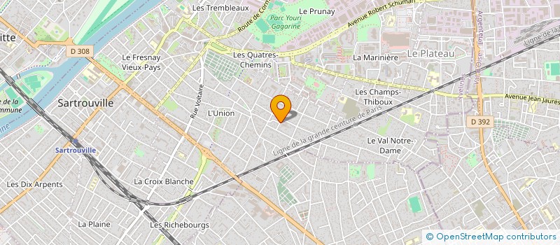 localisation de l'entreprise PORCHE HORTICULTEUR  SARTROUVILLE