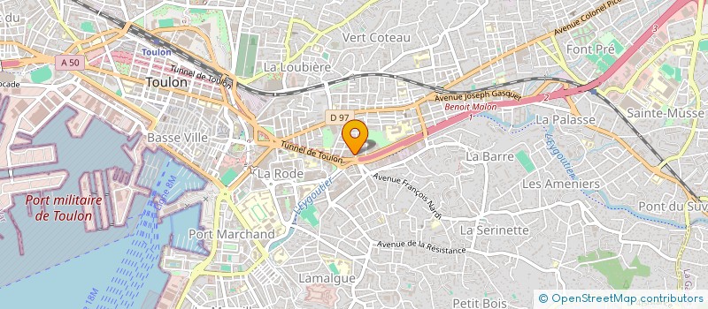localisation de l'entreprise PORCHE LOCATION SA à TOULON