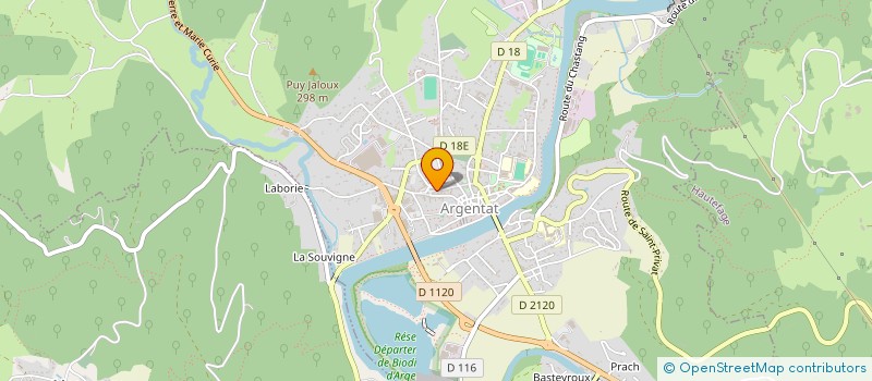 localisation de l'entreprise PORCHER CHEMINEES  ARGENTAT-SUR-DORDOGNE