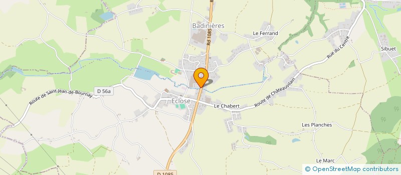 localisation de l'entreprise PORCHER TISSAGES à ECLOSE-BADINIERES