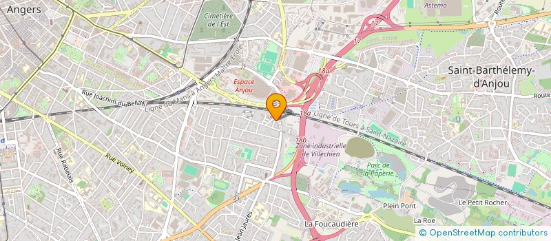 localisation de l'entreprise PORCHERON à ANGERS