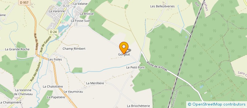 localisation de l'entreprise PORCS BIO DU CENTRE à AZE