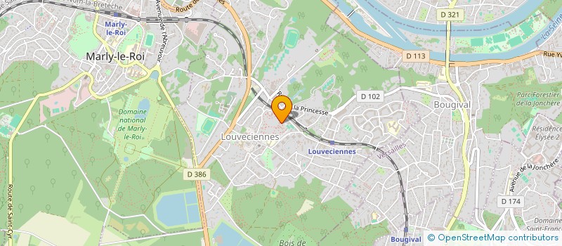 localisation de l'entreprise PORET-IMMO  LOUVECIENNES