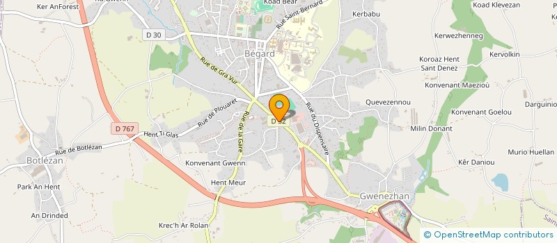 localisation de l'entreprise PORICE à BEGARD