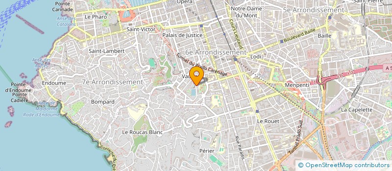 localisation de l'entreprise POROS à MARSEILLE 6EME