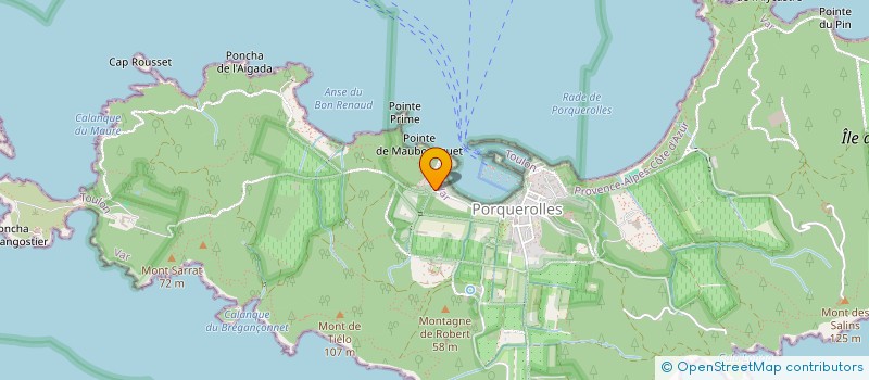 localisation de l'entreprise PORQUEROLLES RESIDENCE DE LA MER  HYERES