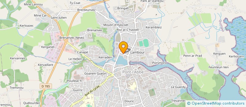 localisation de l'entreprise PORS SANVET  PONT-L'ABBE