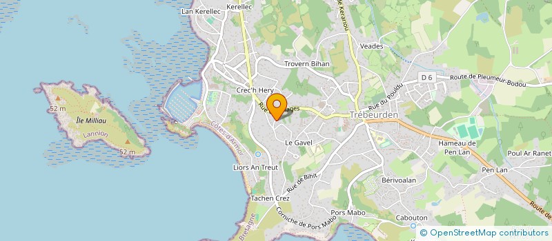 localisation de l'entreprise PORS STAGA  TREBEURDEN