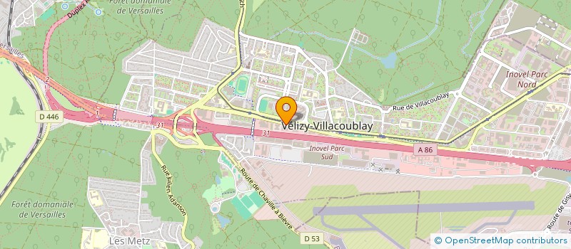 localisation de l'entreprise PORSCHE DISTRIBUTION à VELIZY-VILLACOUBLAY