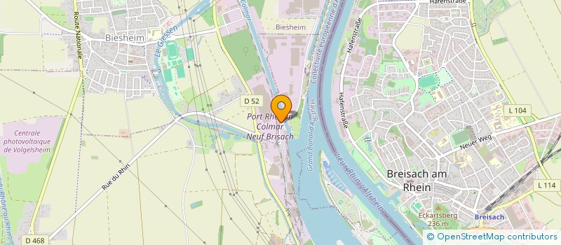 localisation de l'entreprise PORT RHENAN DE COLMAR NEUF-BRISACH  VOLGELSHEIM
