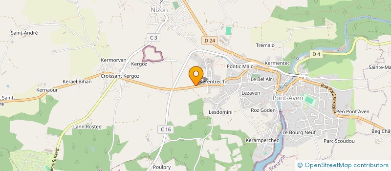 localisation de l'entreprise PORTAILMOINSCHER  PONT-AVEN