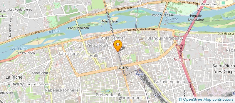 localisation de l'entreprise PORTAIS ET CIE à TOURS