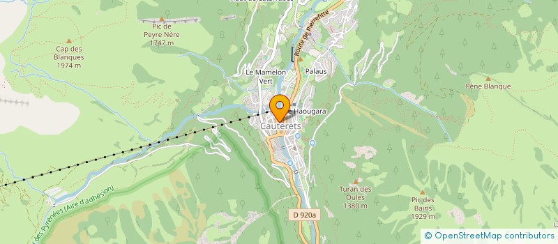 localisation de l'entreprise PORTE CLEFS DES GAVES  CAUTERETS