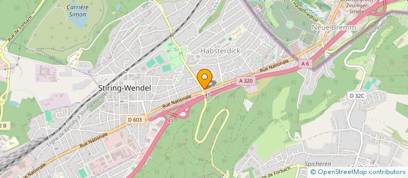 localisation de l'entreprise PORTE DE FRANCE  STIRING-WENDEL