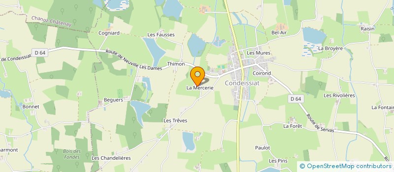 localisation de l'entreprise PORTE DE LA DOMBES  CONDEISSIAT