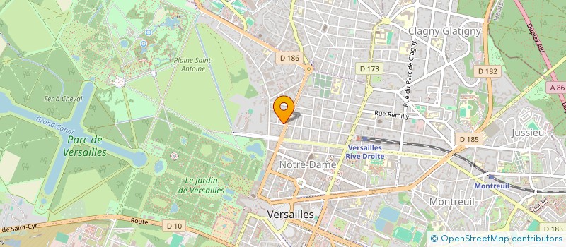 localisation de l'entreprise PORTE DES ETOILES à VERSAILLES
