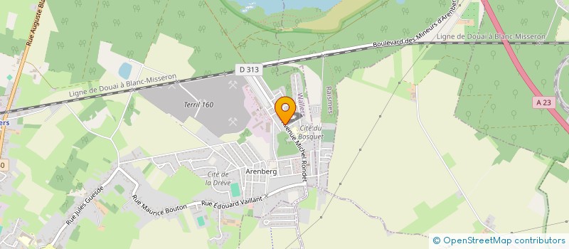 localisation de l'entreprise PORTE DU HAINAUT COMMERCE  WALLERS