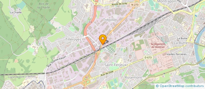 localisation de l'entreprise PORTE FENETRE VOLET à BESANCON