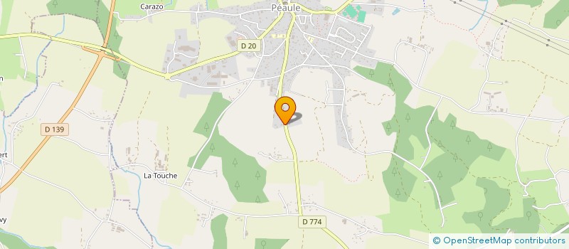 localisation de l'entreprise PORTE GAREL  PEAULE