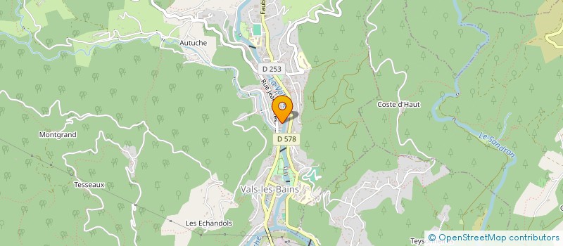 localisation de l'entreprise PORTE-MERRAD à VALS-LES-BAINS