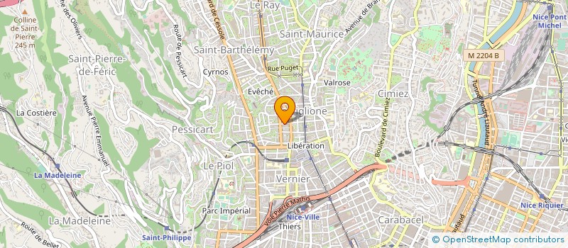 localisation de l'entreprise PORTE MICHEL ANGE à NICE