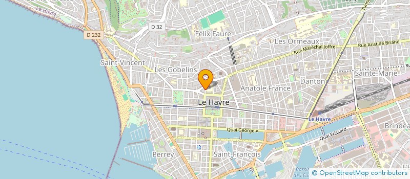 localisation de l'entreprise PORTE OCEANE  LE HAVRE