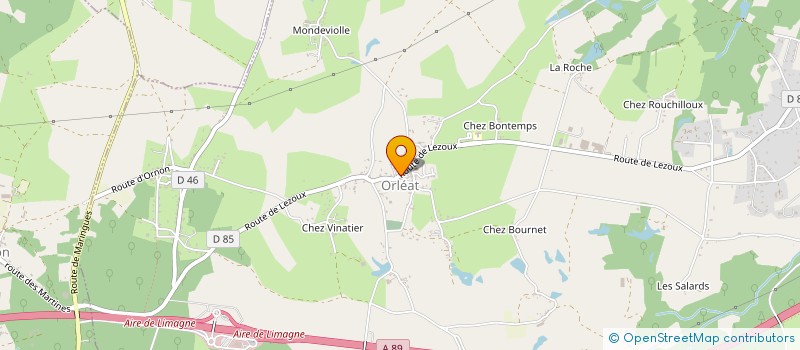 localisation de l'entreprise PORTE VERRIER  ORLEAT