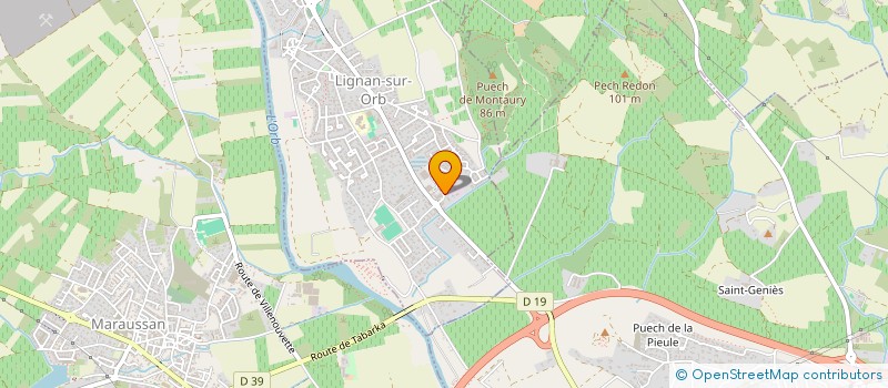 localisation de l'entreprise PORTEIL INVEST  LIGNAN-SUR-ORB