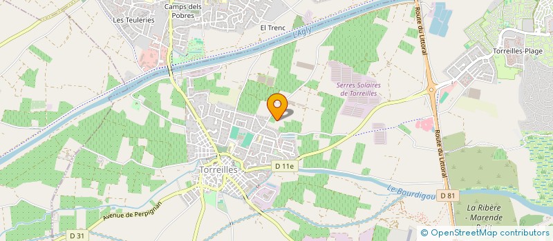 localisation de l'entreprise PORTEILS  TORREILLES