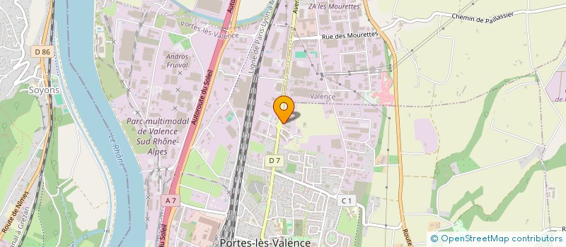 localisation de l'entreprise PORTELESVALENCECO  PORTES LES VALENCE