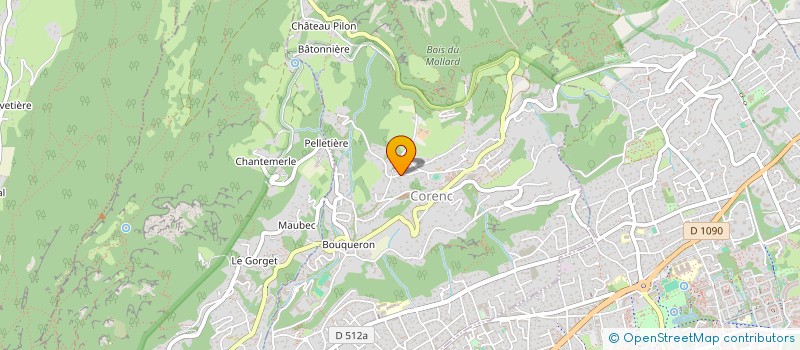 localisation de l'entreprise PORTES DE L'OUEST  CORENC