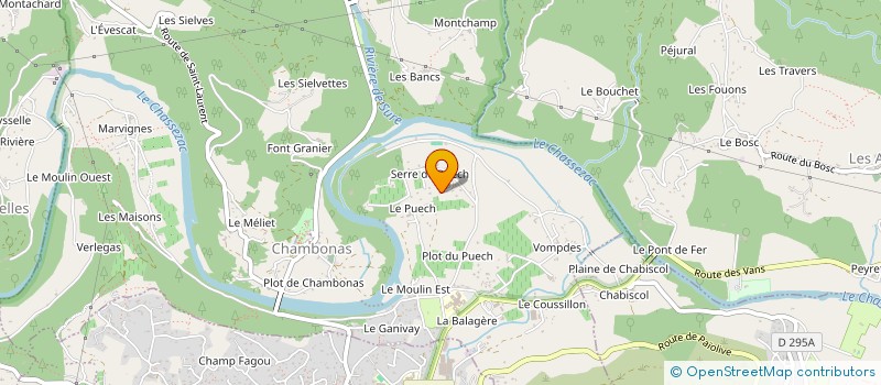 localisation de l'entreprise PORTES DES VANS à CHAMBONAS